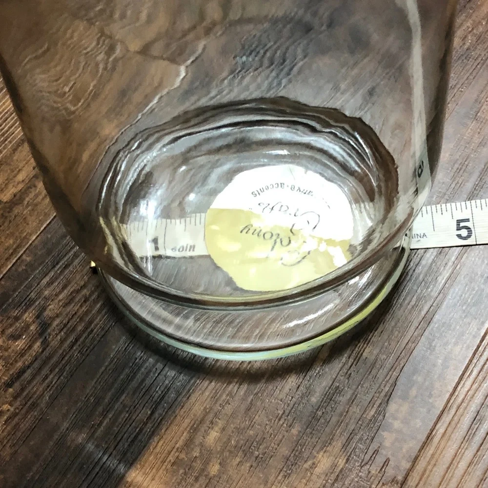 Colony Craft 6” Glass Hurricane Vase Candle Holder Clear Crystal Centerpiece NEW - Picture 8 of 8